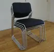 Black Catalina Visitors Armless Chair - 5