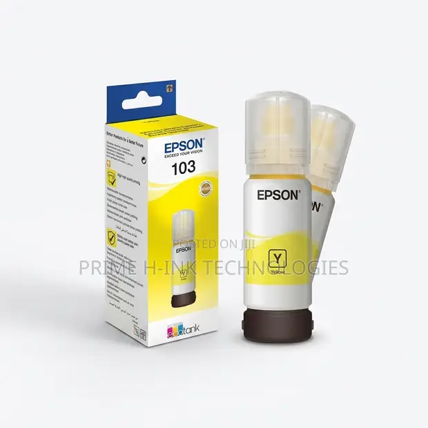 Genuine Epson 103 Yellow Ink Bottle - 1