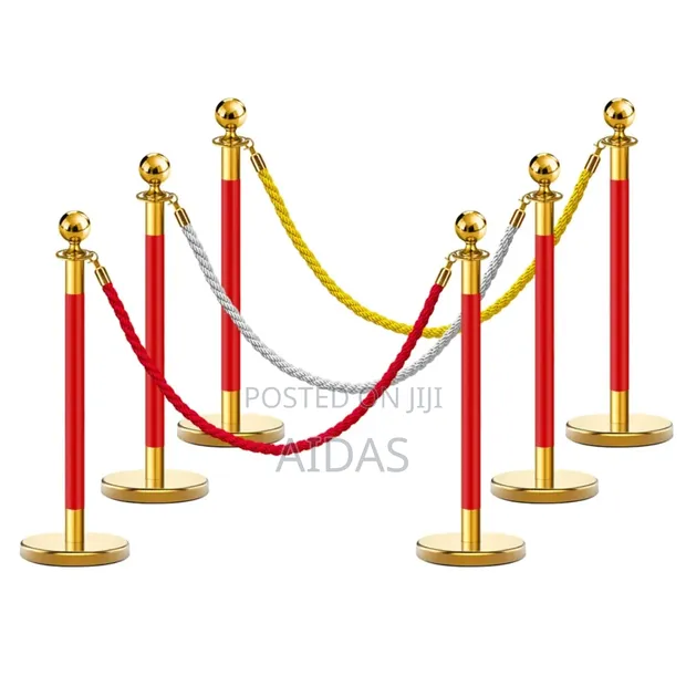 VIP Stanchion Rental with Red Velvet Ropes - 1