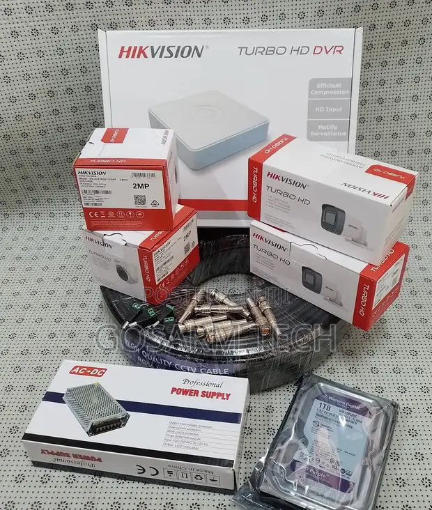 Hikvision 4-Channel 1080p CCTV Camera System Kit - 1