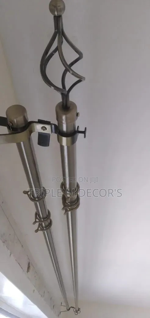 Complete Adjustable Curtain Rod Set (Brand New) - 1