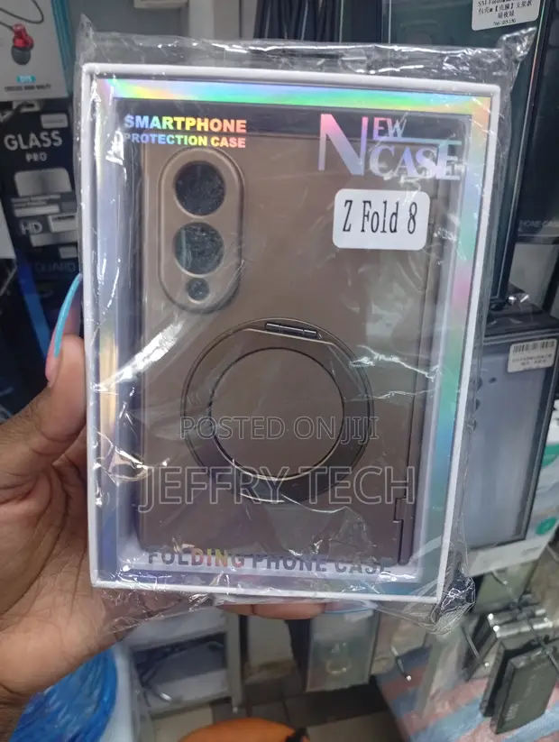 New Case for Samsung Galaxy Z Fold 8 - Matte Magnetic Ring - 1