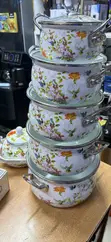 12pcs Enamel Cookware Set with Kettle - 2