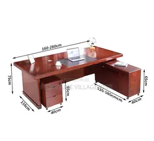 Executive Mahogany L-Shaped 1800mm Office Desk