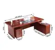Executive Mahogany L-Shaped 1800mm Office Desk - 1