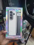 White Leather Smartphone Case for Z Fold 6 Ultra - 1