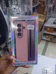 Pink Faux-Leather Folding Phone Case for Z Fold 6/Ultra - 1