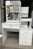 Stylish White Dressing Table with Mirror - 2