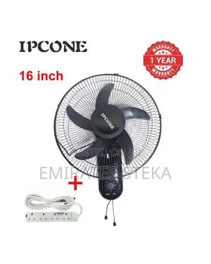 IPCONE 16" Wall Fan - 3 Speeds, Adjustable Tilt