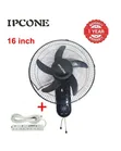 IPCONE 16" Wall Fan - 3 Speeds, Adjustable Tilt - 2