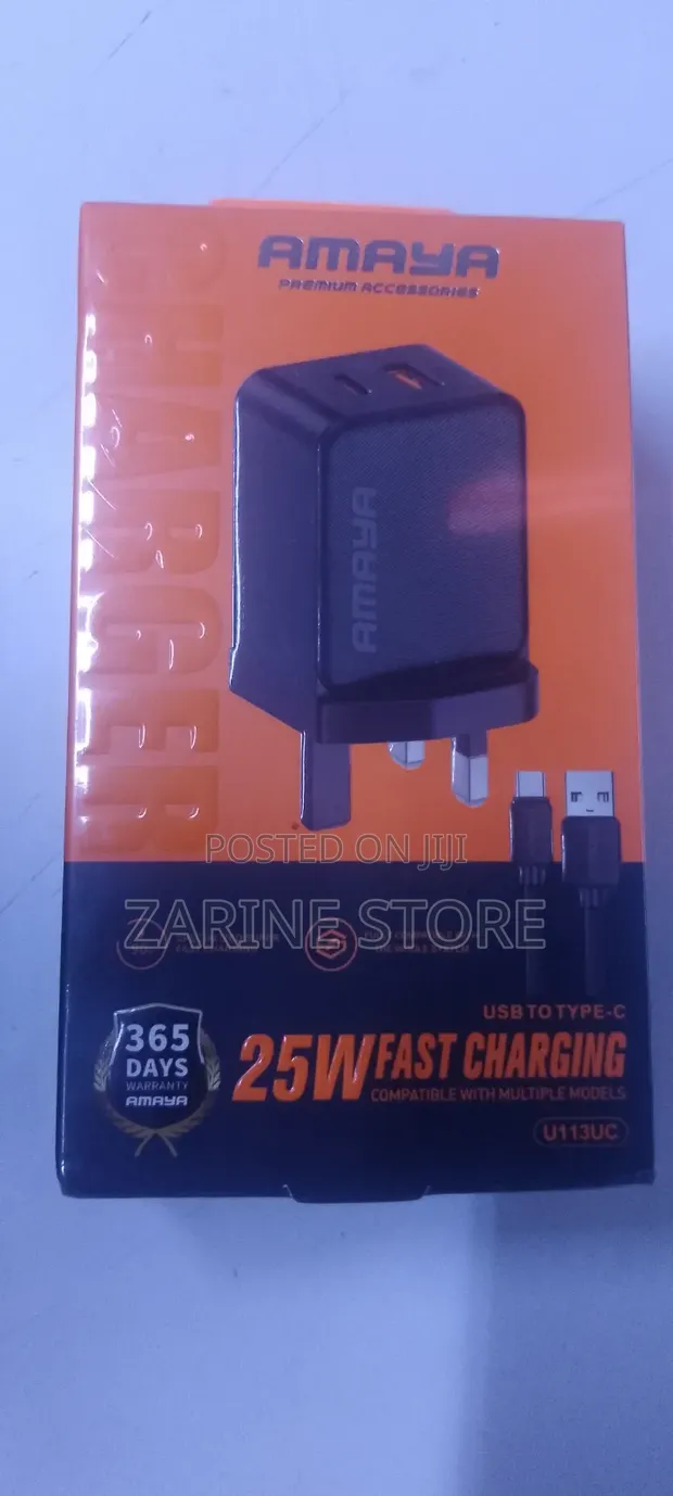 Amaya 25W Fast Charger with USB-C Cable - 1