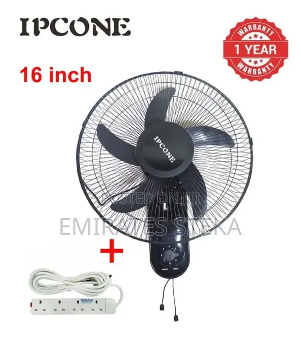 IPCONE 16" Wall Mounted Fan - 3 Speeds - 1