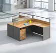 2-Way Curved Wooden Office Workstation - 2
