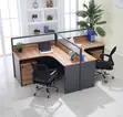 2-Way Curved Wooden Office Workstation - 3