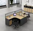 2-Way Curved Wooden Office Workstation - 4