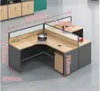 2-Way Curved Wooden Office Workstation - 5