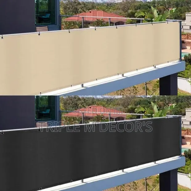Breathable Mesh Balcony Fence Shield - Windproof & Dust-Proof - 1