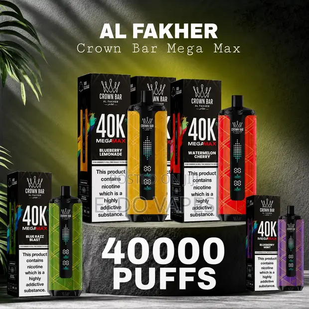 Al Fakher Crown Bar Mega Max 40,000 Puffs Vape ya Kutupa - 1