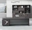 Modern 1.8m L-Shaped Executive Desk - Black - 2