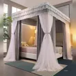 6x6 4-Stand Palace Mosquito Net with Thick Curtains - 1