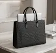 Monogram-Printed Structured Tote Bag - 5