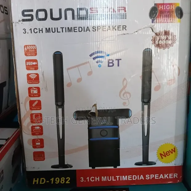 Sound Star 3.1 Channel Multimedia Speaker System (60000W HD) - 1