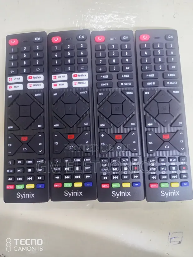 New Syinix Smart TV Replacement Remote with Batteries - 1