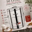 50 Litre Double Wall Insulated Stainless Steel Tea Urn - 1