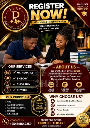 Peak Tuition Services - Mkufunzi wa Chemistry, Math, Physics