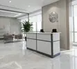 1.6m Receptionist Counter Desk - White - 1