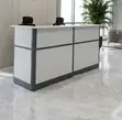 1.6m Receptionist Counter Desk - White - 2