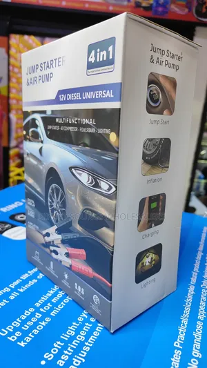 12V Car Jump Starter Power Bank & LED Flashlight Kit