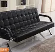 5-Seater Black Leather Reception Sofa Set - 2