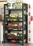 Heavy Metallic Vegetable Rack with Wheels (4 Layers) - 3