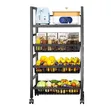Heavy Metallic Vegetable Rack with Wheels (4 Layers) - 4
