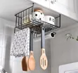 Metallic Under Shelf Rack White & Black - 2