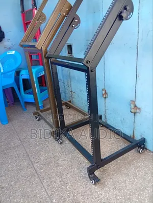 12U + 9U Heavy-Duty DJ Mixer Combo Rolling Rack Stand