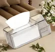 Clear Acrylic Partitioned Serviette/Napkin Holder - 3