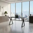 1400mm Black Style Home Office Desk - 3