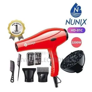 Nunix HD-01C Blow Dry Hair Dryer na Vifaa
