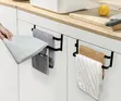 Double Layer Kitchen Towel Holder - Black - 2