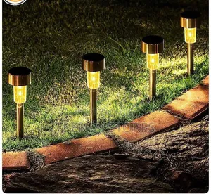 10pcs Solar Garden Pathway Lights - Stainless Steel