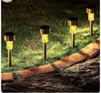 10pcs Solar Garden Pathway Lights - Stainless Steel - 1