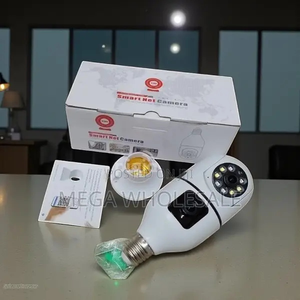 Smart Motion Alerts Dual Lens PTZ WiFi Bulb Camera - 1