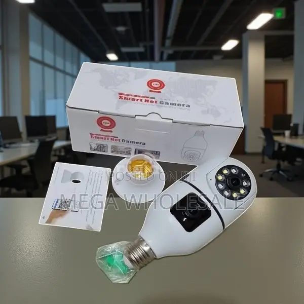 Smart Motion Alerts Dual Lens PTZ WiFi Bulb Camera - 1