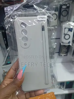 Gray Samsung Galaxy Z Fold4 Standing Cover with S Pen Slot