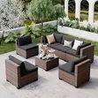 Luxury Outdoor Rattan Furniture Set for Patio - 3