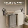 60cm No-Drill Double Towel Bar - Gunmetal Gray - 3