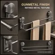 60cm No-Drill Double Towel Bar - Gunmetal Gray - 4