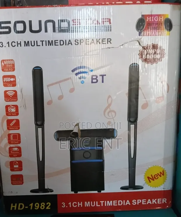 Sound Star 3.1 Channel Multimedia Speaker System (60000W HD) - 1